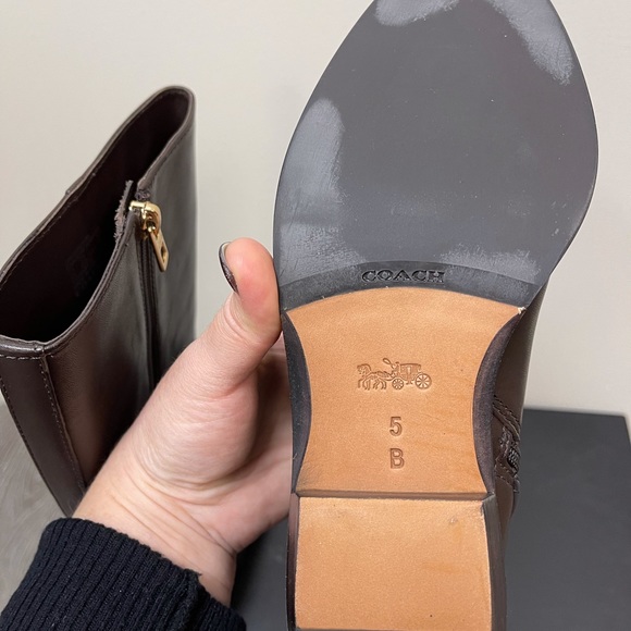 Coach Caroline Round Toe Leather Knee High Boot - Picture 7 of 7